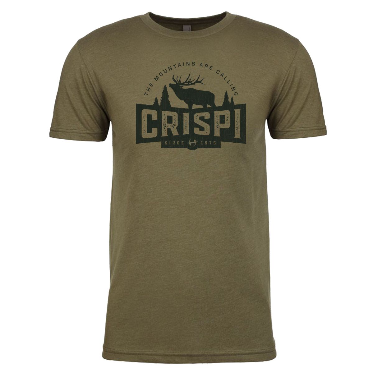 Crispi The Elk T-skjorte Lyse Olivengrønne | RZQ-175293